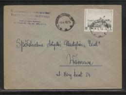 POLAND 1961 LETTER INTRA WARSAW SINGLE FRANKING 1959 40GR PAINTINGS - Lettres & Documents