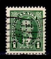 Canada 1937 1 Cent Mufti Issue Issue #OA231  5 Hole Perfin - Perforés