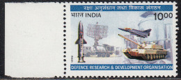 India MNH 1999, Defence Research & Development Organization, DRDO, Prithvi Missile, Tank, Radar, Science, Militaria - Unused Stamps