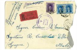 EGITTO - STORIA POSTALE - POSTAL HISTORY - ANNO 1939 - CENSURA MILITARE PER MALAGA - SECONDA SCELTA - Briefe U. Dokumente