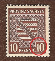 SBZ Provinz Sachsen Nr. 78  Mit Dem Plattenfehler  I  - Postfrisch - Mint