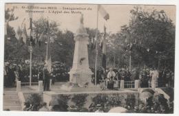 @ TRES BELLE CPA ANIMEE, GROSSE ANIMATION SAINT AUBIN SUR MER, INAUGURATION DU MONUMENT, L'APPEL DES MORTS, CALVADOS 14 - Saint Aubin