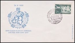 Yugoslavia 1959, Illustrated Cover "UN Day 1959" - Lettres & Documents