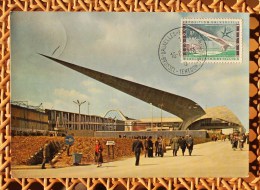 Carte Postale Maximum Pavillon Du Génie Civil Exposition Universelle Oblitération Bruxelles Recto/verso - 1951-1960