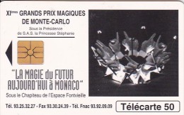 Monaco, MF34, 50 Units, Xième Prix Magiques, 2 Scans. - Monaco
