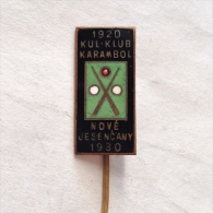 Badge Pin ZN000686 - Pool Czechoslovakia Nove Jesencany Karambol Klub 1930 - Billard