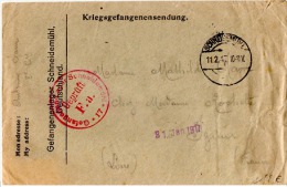 GUE - L17 - Lettre De Prisonnier De Guerre - Kriegsgefangenensendung 1917 Avec Cachet De Censure De Camp De Schneidemühl - WO1