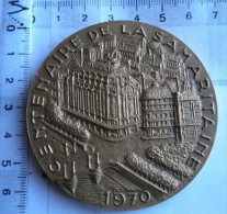 Medaille Bronze Centenaire De La Samaritaine 1870 1970 - Graveur Torcheux - Inscription Tranche "bronze" - Non Classificati