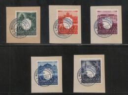 POLAND 1943 GENERAL GOUVERNEMENT 3RD ANNIVERSARY OCCUPATION SET OF 5 USED ON PIECES MIEDZYRZEW PODLASKI - Algemene Overheid