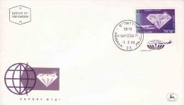 Israel - 1968 - FDC - Export, Diamonds - Lettres & Documents