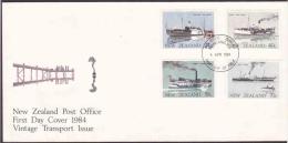 New Zealand - 1984 - FDC - Vintage Transport - Briefe U. Dokumente