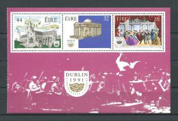 IRLANDE 1991  Bloc N° 9 **  Neuf = MNH Superbe Cote 6 € Dublin Cité De La Culture Opéra Cathédrale Musique - Blokken & Velletjes