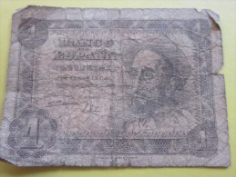 Espagne Banque Banco Espana Biglietto De Corso  Legale  Billet De Banque Espagnol  1 Péseta - 1-2 Pesetas