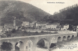 L'ESCARENE  LE GRAND PONT     BELLE VUE SUR LE VILLAGE     ENVIRONS DE NICE - L'Escarène