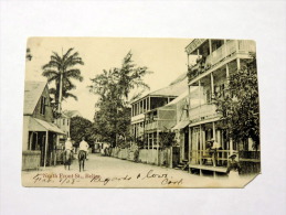 Carte Postale Ancienne : BELIZE : North Front Street , Belle Animation - Belice