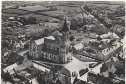 CPSM - HENRICHEMONT - VUE AERIENNE - L'EGLISE - Editions Aériennes Combier / N° 12380 - Henrichemont