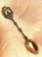 WATERLOO NAPOLEON ENAMEL SILVER PLATED TEA COFFEE SPOON - Cuillers