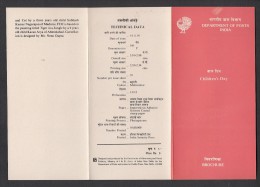 INDIA, 1990, Childrens Day,  Children´s Day,  Folder, Brochure. - Cartas & Documentos