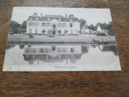 CPA De Paron - Château De Paron (Façade) - Daté 1903 - Personnage Sur Une Barque - Paron