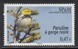 St Pierre Et Miquelon 2008 Used Sc 856 47c Black-throated Warbler - Usados