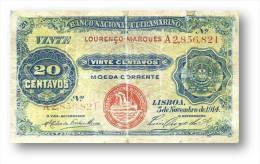 MOZAMBIQUE - 20 CENTAVOS - 05.11.1914 - P 60 - STEAMSHIP SEAL TYPE III - Portugal - Moçambique