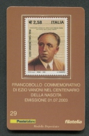 ITALIA TESSERA FILATELICA 2003 - ANNIVERSARIO NASCITA EZIO VANONI - 067 - Philatelistische Karten