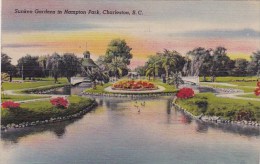 Sunken Gardens In Hampton Park Charleston South Carolina 1945 - Charleston