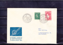 Croix Rouge - Musicien - Compositeur - Finlande - Lettre De 1954 - Oblitération Jyväskyla - Storia Postale