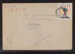 POLAND 1968 LETTER BLASZKI TO WARSAW SINGLE FRANKING 60 GR 75TH ANNIV PHILATELIC FEDERATION - Lettres & Documents