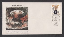 INDIA, 1991,  FDC,  World Peace, Explosion And Dove, Designed By J Das, 1 CBPO Cancellation - Cartas & Documentos