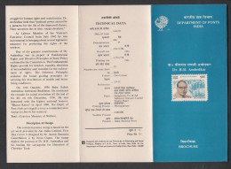 INDIA, 1991, Dr B R Ambedkar, Birth Centenary, Folder, Brochure. - Cartas & Documentos