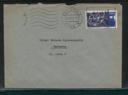 POLAND 1970 LETTER SZCZECIN 2 TO WARSAW SINGLE FRANKING 60GR OLYMPICS - Lettres & Documents