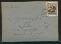 POLAND 1969 LETTER RABKOWO TO WARSAW SINGLE FRANKING 60GR FOLK COSTUMES - Briefe U. Dokumente