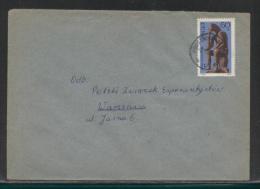 POLAND 1969 LETTER ROGOZNO TO WARSAW SINGLE FRANKING 60GR FOLK ART - Briefe U. Dokumente