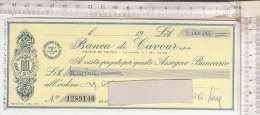 PO2717C# BANCA DI CAVOUR - ASSEGNO BANCARIO  £ 3.000.000 - [10] Chèques