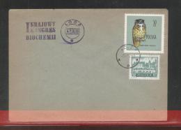 POLAND 1963 1ST BIOCHEMISTRY CONGRESS LODZ COMM CANCEL ON COVER SCIENCE BIOLOGY CHEMISTRY - Lettres & Documents