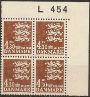 Denmark 1980. Coat Of Arms. Michel 711, Plate-block MNH. - Neufs