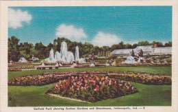 Garfield Park Showing Sunken Gardens And Greenhouse Indianapolis Indiana - Indianapolis