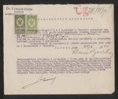 POLAND 1924 POWER OF ATTORNEY WITH 50GR + 20GR GENERAL DUTY REVENUE BF#73, 76 - Fiscaux