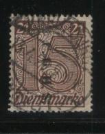 POLAND HAUTE SILESIE PLEBISCITE UPPER SILESIA 1920 OFFICIAL STAMPS 1ST CGHS OVERPRINT SERIES 15PF BROWN VERT RIGHT USED - Gebruikt