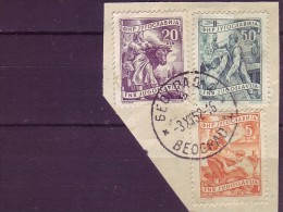 FISHING-CATTLE BREEDING-5-20-50 DIN-POSTMARK-BELGRADE-SERBIA-YUGOSLAVIA-1951 - Gebruikt