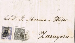 6495. Carta Entera BARCELONA 1874. Impuesto Guerra - Lettres & Documents