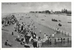 Postcard Marine Lake SOUTHPORT 1906 Edwardian View Repro - Southport