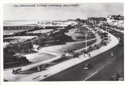 Postcard The Promenade & King's Gardens SOUTHPORT C1930's Repro - Southport