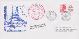 PLIS ANTARCTIQUE   M/S POLARBJORN  CAMPAGNE86/87  LE HAVRE 23-4-1987 - Used Stamps