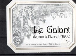 LES FEMMES ET LE VIN - (Etiquette Légèrement Collée Sur Feuille D´expo.) - Beauté Féminine Art Nouveau