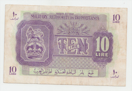 Libya Tripolitania 10 Lira 1943 WWII VF+ P M4 - Libya