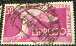 Italy 1945 Express Mail Winged Foot Of Mercury 50L - Used - Afgestempeld