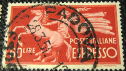 Italy 1945 Express Mail Horse And Torchbearer 60L - Used - Afgestempeld