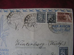 == Finland SST Olympiade 1952  Brief  Helsinki   Bug Not Perfect - Lettres & Documents